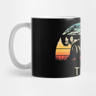 Terri Name Gift Retro Sun Personalized Mama Bear Mug